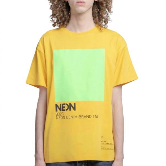 NEW NEON DENIM BRAND 802c t shirt in yellow - Picture 1 of 4
